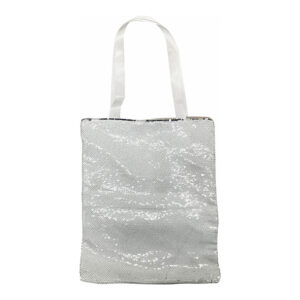 Silver Sequin Tote Bag