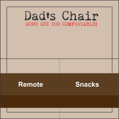 Scatter Cushion with Pockets - Dad's Chair