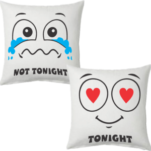 Scatter Cushion 400mm x 400mm Emoji Tonight And Not Tonight