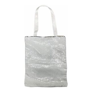 Silver Sequin Tote Bag